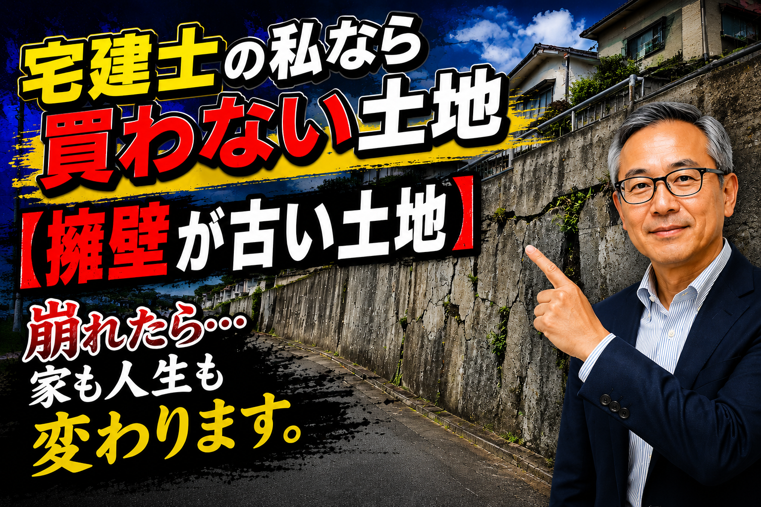 宅建士が語る土地探しの落とし穴【古い擁壁のある土地】