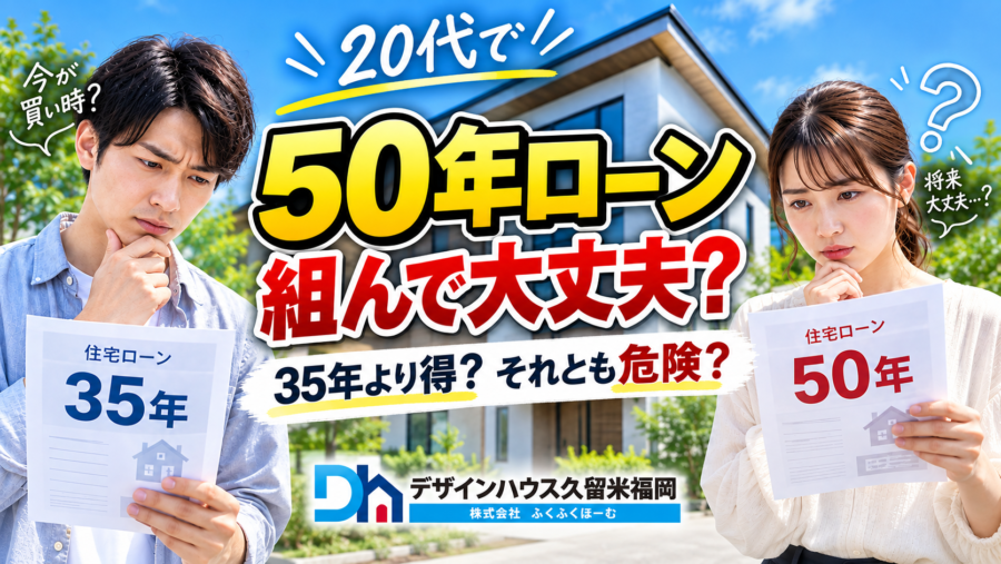 20代で50年住宅ローンを組む強みと注意点を解説。
